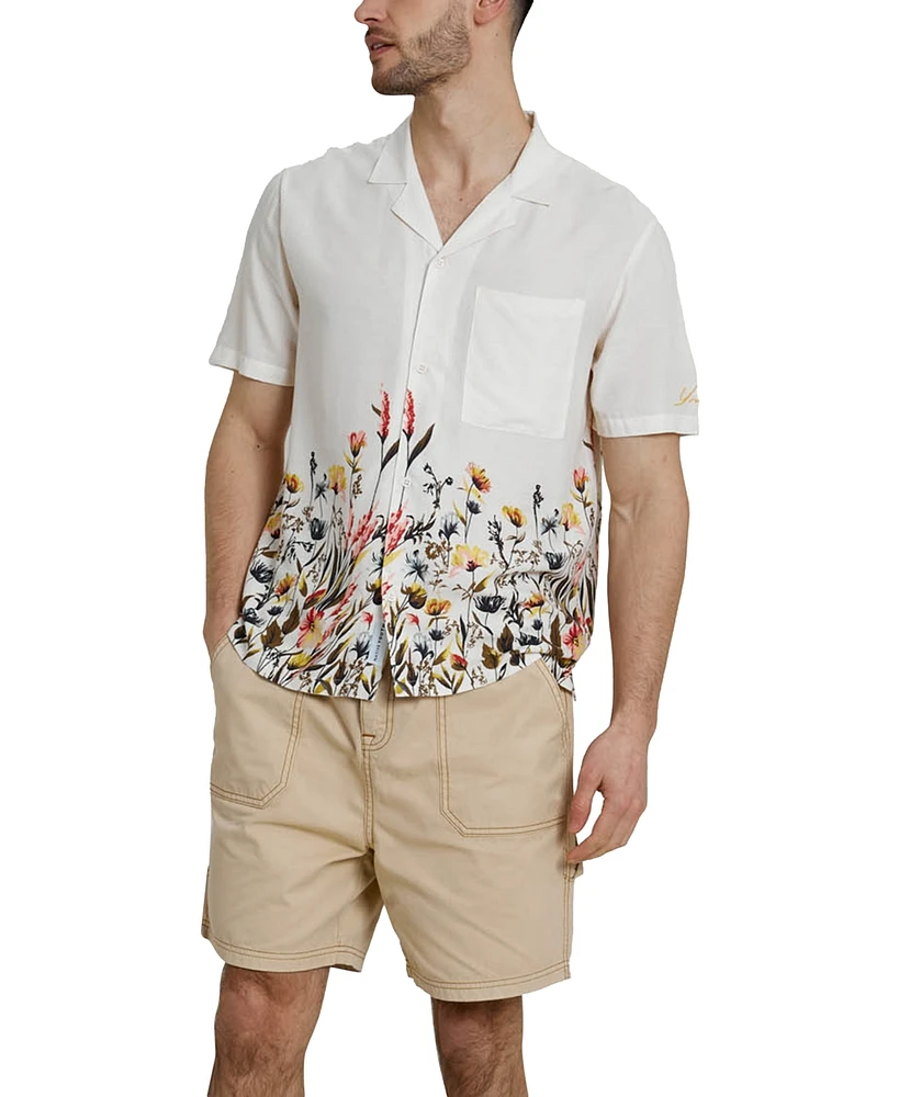 Native Youth Men's Regular-Fit Floral Shirt