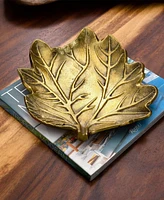 Nearly Natural 10in. Gold Tree of Life Leaf Decorative Accent Tray