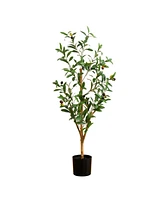 Nearly Natural 3ft. Artificial Olive Tree with Natural Trunk