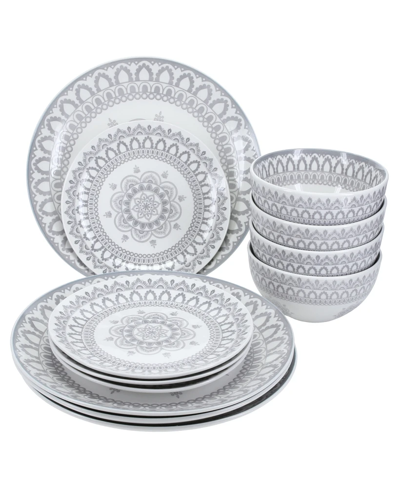 Bia Cordon Bleu Arabesque 12-Piece Dinnerware Set, Service for 4