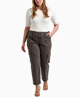 Silver Jeans Co. Plus Suki Mid Rise Curvy Fit Straight Pants