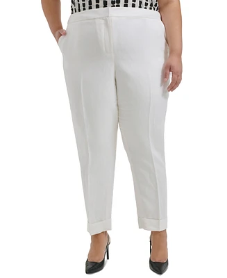 Calvin Klein Plus Size Mid-Rise Cuffed Ankle Pants