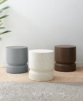 Glitzhome Multi-functional Faux Terrazzo Garden Stool or Planter Stand