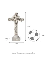 Glitzhome Holy Cross with Lily Garden Statue