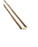 seree Charlotte — Green jade gold chain necklace