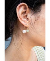 seree Ana — Pearl jade thread earrings