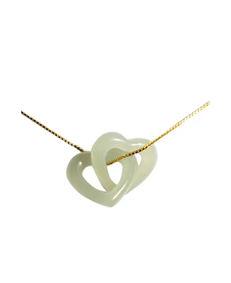 seree The hearts - Interlocking jade pendant necklace