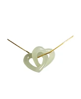 seree The hearts - Interlocking jade pendant necklace