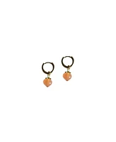 seree Harvest — Peach Jade stone charm earrings