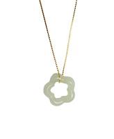 Plum blossom — Green jade pendant necklace