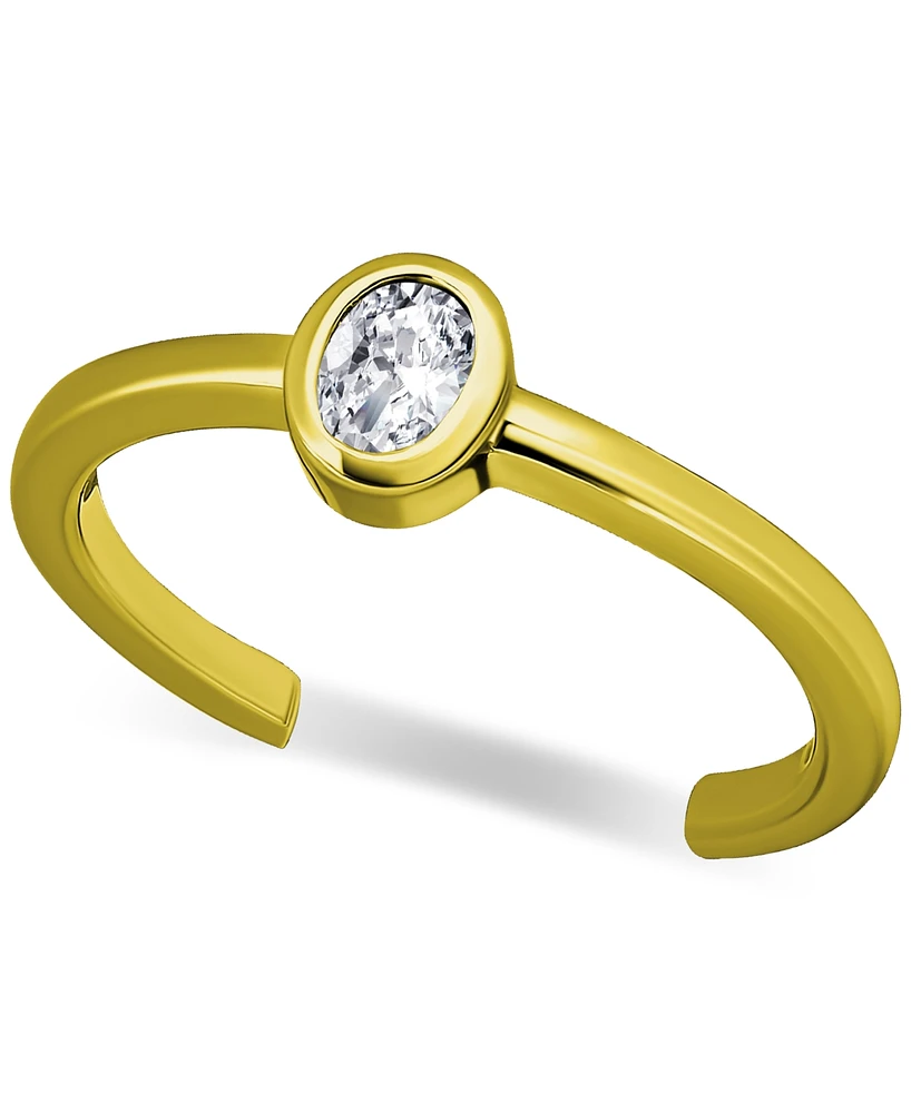 Giani Bernini Cubic Zirconia Oval Bezel Toe Ring, Created for Macy's