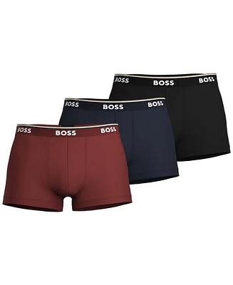 Boss by Hugo Men's Power 3-Pack Trunk Underwear