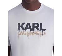 Karl Lagerfeld Paris Men's Drip Logo Graphic T-Shirt