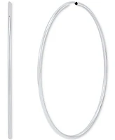 Polished Continuous Hoop Earrings in 14k White Gold