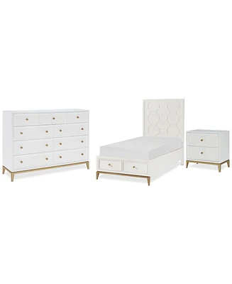 Rachel Ray Chelsea 3-Pc. Bedroom Set (Full Storage Bed