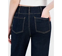 Tinseltown Juniors' Super-High-Rise Split-Seam Flare-Leg Jeans, Created for Macy's