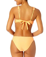 Salt Cove Juniors Ruffle Strap Tie Back Bikini Top High Leg Bikini Bottoms Created For Macys