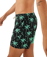 Chubbies Men's The Throne Of Thighs Quick-Dry 5-1/2" Swim Trunks with Boxer-Brief Liner - Black