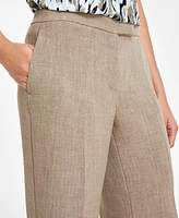 Kasper Petite Extended-Tab Straight-Leg Pants