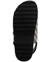 Karl Lagerfeld Paris Women's Bindi Button Woven Platform Sandals