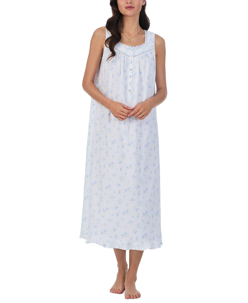 Eileen West Women's Cotton Lace-Trim Nightgown