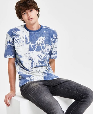 Guess Men's Island Life Tropical Graphic T-Shirt