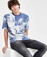 Guess Men's Island Life Tropical Graphic T-Shirt