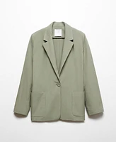 Mango Women's Pockets Suit Blazer