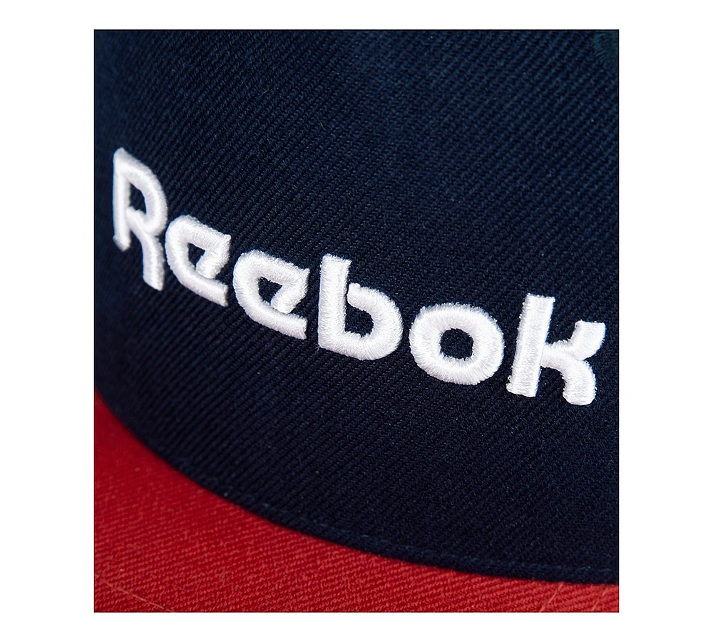 Reebok Men's Logo Embroidered Flat-Brim Snapback Hat