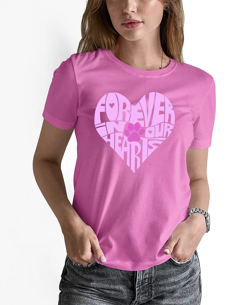 La Pop Art Women's Word Forever Our Hearts T-Shirt
