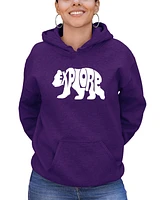 La Pop Art Women's Word Explore Hooded Sweatshirt