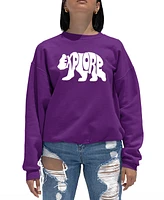 La Pop Art Women's Word Explore Crewneck Sweatshirt