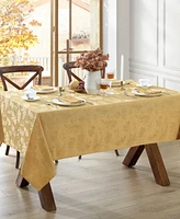 Elrene Elegant Woven Leaves Jacquard Damask Tablecloth