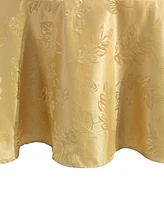 Elrene Elegant Woven Leaves Jacquard Damask Tablecloth