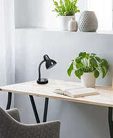 Creekwood Home Essentix 14.25" Traditional Fundamental Metal Desk Task Lamp, Bowl Shaped Shade with Flexible Gooseneck