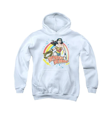 Wonder Woman Boys Youth Airbrush Pull Over Hoodie / Hooded Sweatshirt