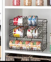 Smart Design Premium 3 Tier Can Rack Organizer with Adjustable Shelves