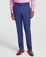 Nick Graham Men's Slim-Fit Windowpane Check Suit