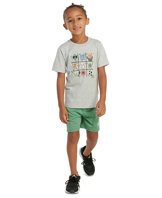 adidas Toddler & Little Boys Graphic Cotton T-Shirt Shorts, 2 Piece Set