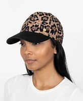 Vince Camuto Solid Brim Leopard Corduroy Baseball Cap