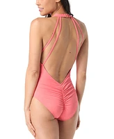 Vince Camuto Women's Plunge Cutout One-Piece Swimsuit