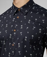 Ben Sherman Men's Scattered Print Short Sleeve Shirt