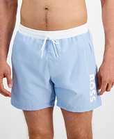 Boss by Hugo Men's Logo 6" Swim Trunks, Created for Macy's