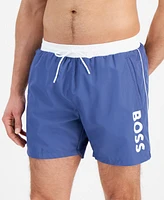 Boss by Hugo Boss Men's Logo 6" Swim Trunks, Created for Macy's