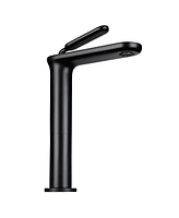 Aquaterior Matte Black Single Handle Bathroom Vessel Sink Faucet Rv Lavatory Mixer Tap