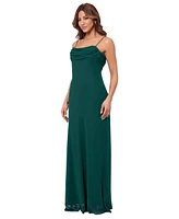 Betsy & Adam Women's Draped Chiffon Gown