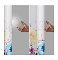 Intelligent Design Olivia Floral Total Blackout Curtain 1 Panel for bedroom, Grommet top fit up to 1.25 inches rod Single Curtain Panel for Living Roo