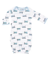 Luvable Friends Baby Boy Cotton Gowns, Train - Assorted Pre