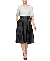 Alex Evenings Women's Tea-Length A-Line Ball Skirt