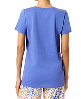 Hue Women's Solid Short-Sleeve Scoop-Neck Sleep Tee